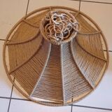 Vintage rope pendant light , 1970s