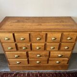16 drawer counter in solid oak