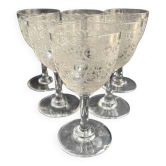 6 Verres à Porto Baccarat Rohan service Combourg