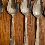 Box 12 forks and 12 spoons, gulden, silver metal