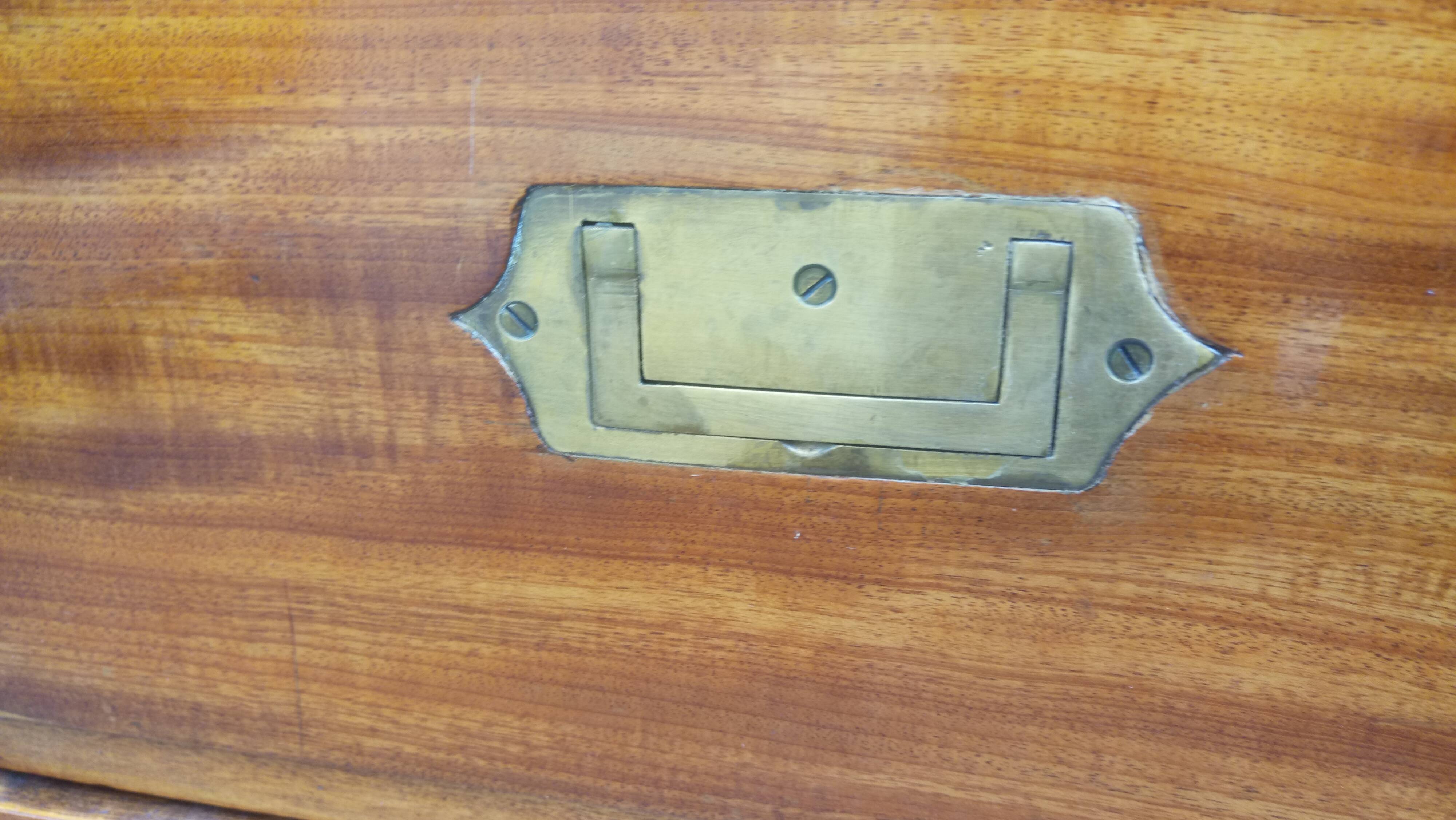 19th century Louis Philippe navy chest in camphrier laughed