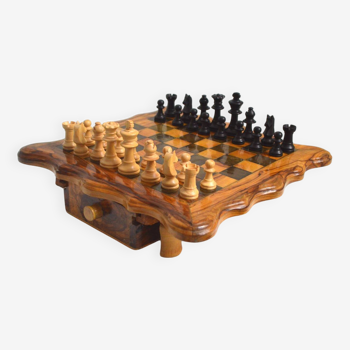 Olive wood chess board