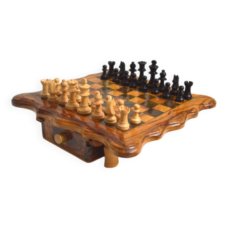 Olive wood chess board