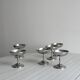 6 stainless steel footed bowls, Letang Remy style
