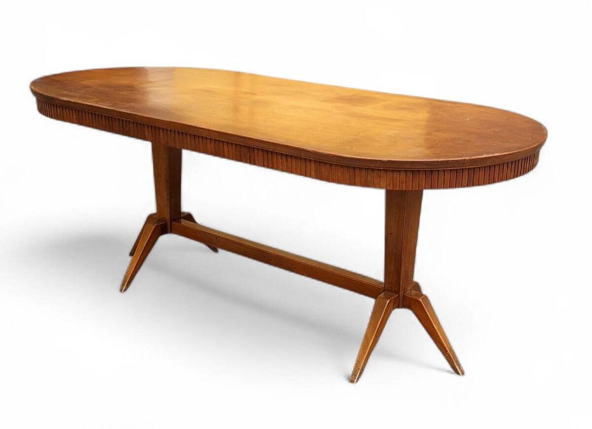 Large 50s design table, Italian made, 200 cm