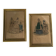 2 frames with old engravings “journal des demoiselles”