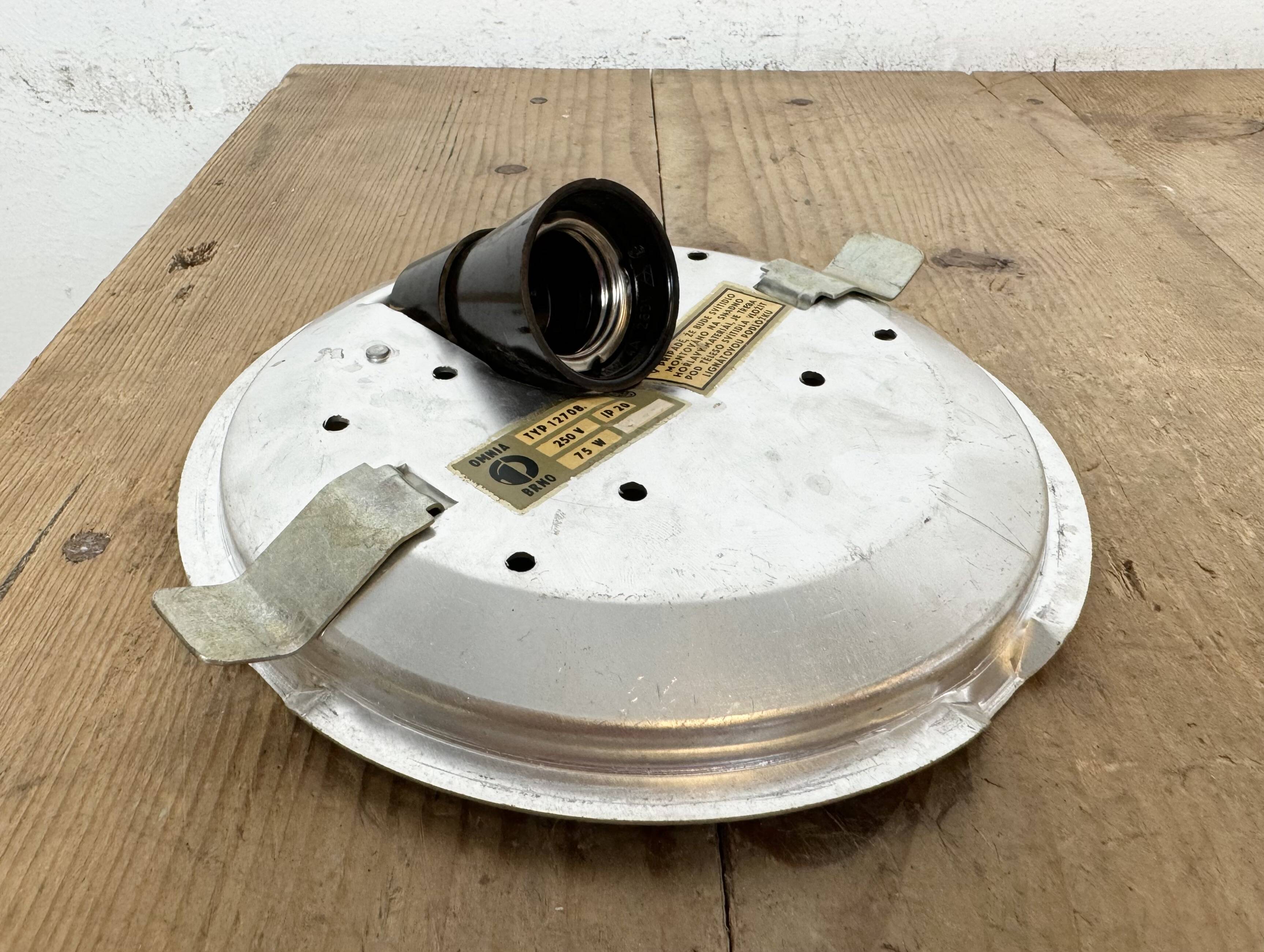 Vintage Glass Wall or Ceiling Light, 1970s