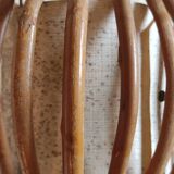 Louis Sognot vintage rattan wall lamp