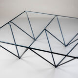 Metal and glass coffee table