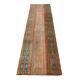 2x9 Vintage Coral Orange & Green Turkish Runner Rug, 70x275Cm