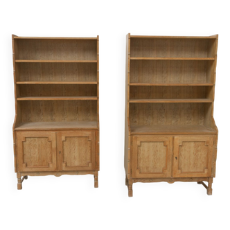 Set of 2 danish bookcases in oak 1960s