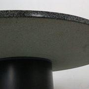 Mid-century  granite stone round coffee table, 1970's italy