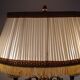 Empire style hot water bottle lamp with fabric lampshade / vintage 50-60s
