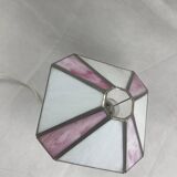 White and pink glass paste lamp