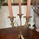 Brass flower candlestick