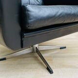 Vintage armchair in upholstered leather germany 70s