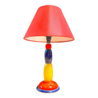 Multicolor Ceramic Totem Lamp, 1980