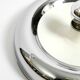 Round metal chrome ceiling or wall lamp from Italy | Space Age Design