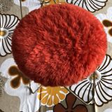 Set of 2 vintage yellow and red moumoute stools 1970