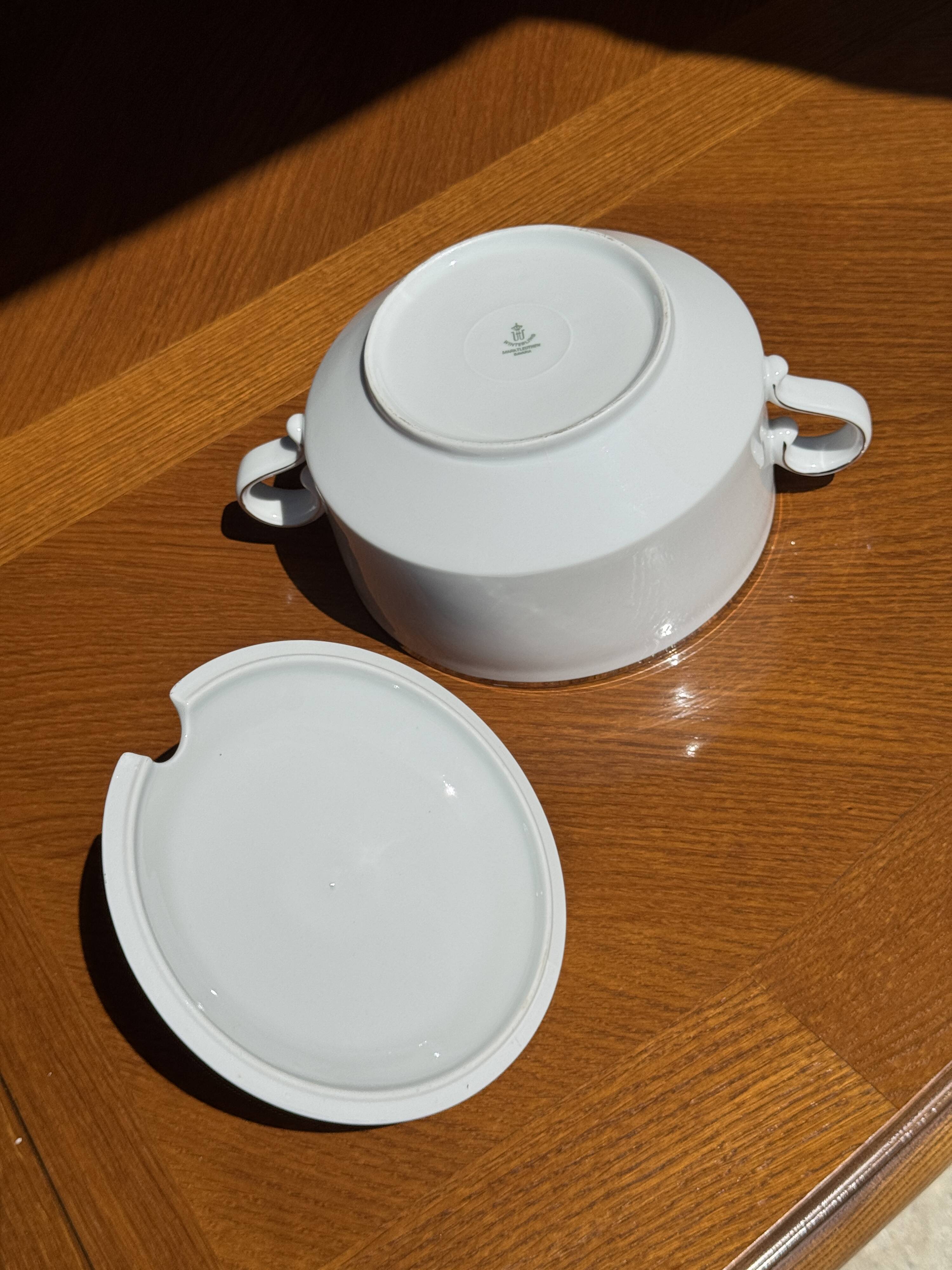 German porcelain service Winterling Marktleuthen Bavaria white