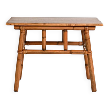 Bamboo and wood coffee table, 1960s