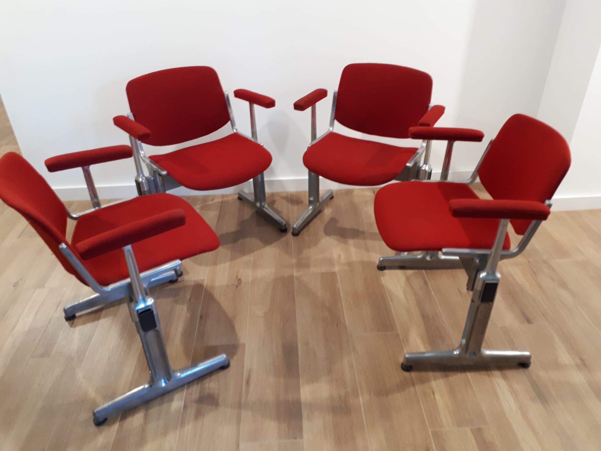 Lot de 4 fauteuils de Giancarlo Piretti pour Castelli