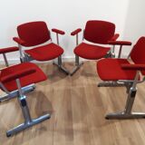 Set of four chairs by Giancarlo Piretti for Castelli