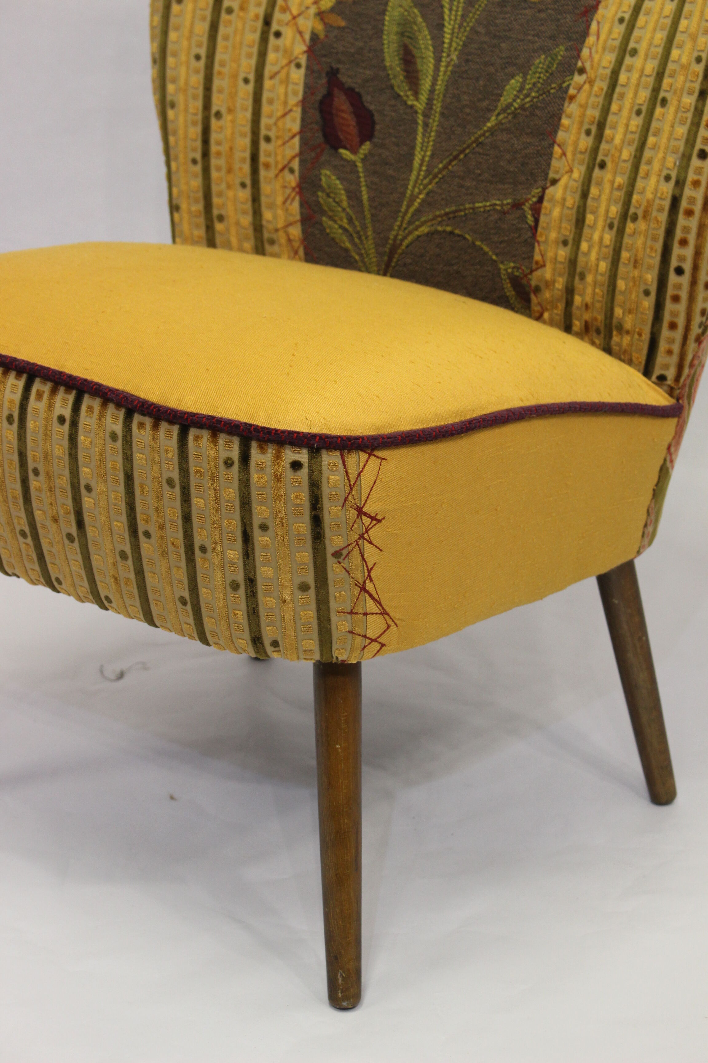 Chair vintage year 50 tissue "Lelièvre"