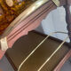 Vintage wooden and gilded brass rolling dessert trolley