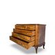 Italian art deco burl walnut chest of drawers, 1930s/1940s