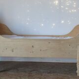 Retractable sofa bed of the Austrian Tyrole in natural wood