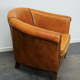 Club armchair in leather color cognac Netherlands