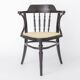 Pair of Bentwood Armchairs, Black Beechwood & Vienna Cane Seats, 1990s