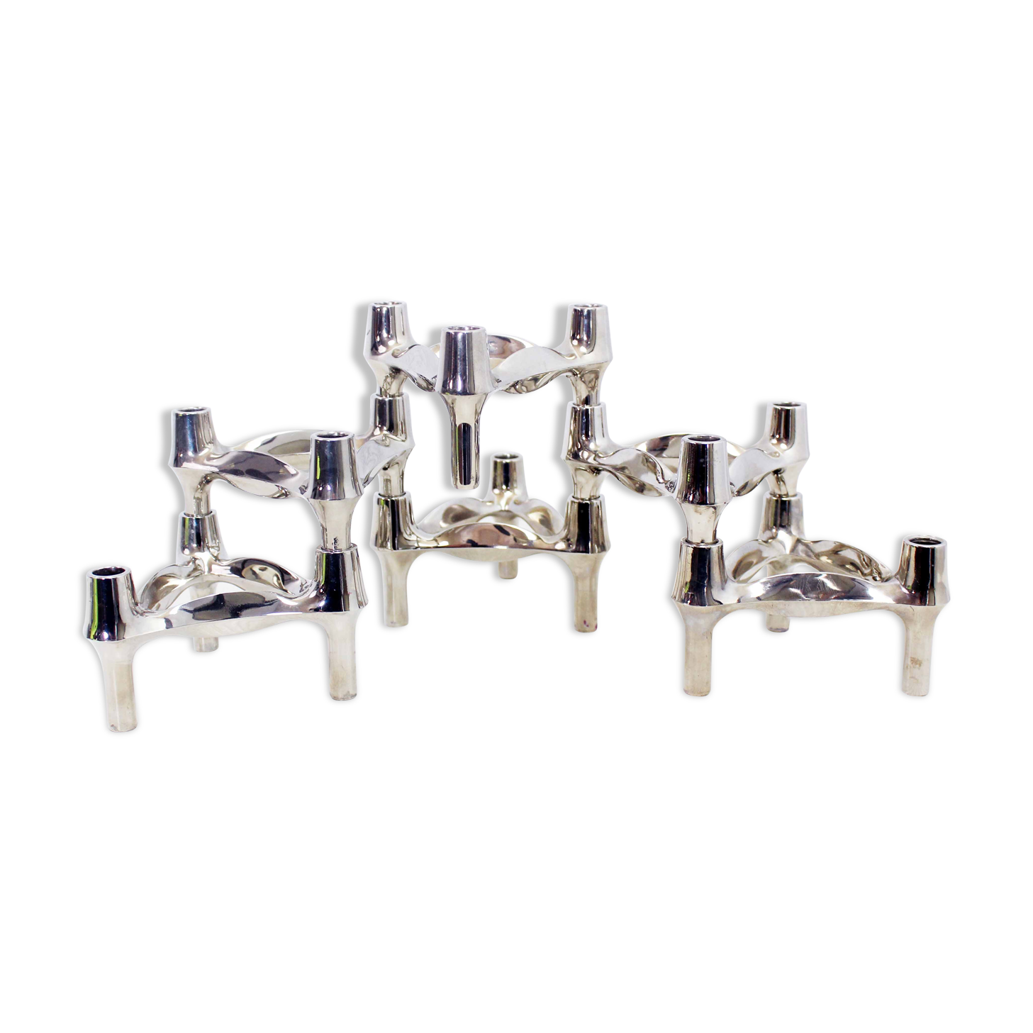 Modular BMF candle holders by Fritz Nagel
