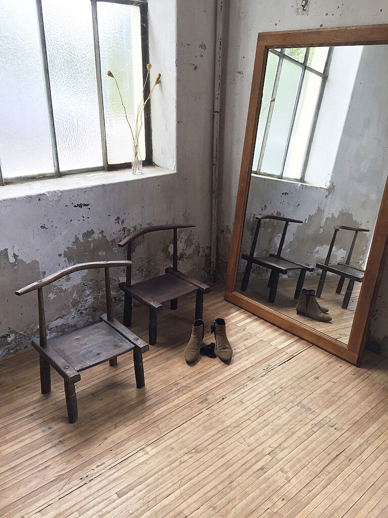 Pair of Ivory Coast chairs 50s