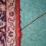 Large Keschan wool rug with cream patina 200x300