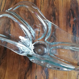 Vase / compotier in crystal signed "vannes" 60s