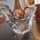 Bougeoir en cristal forme libre année 50 cristallerie Daum France