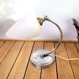 Art Deco lamp 1930 chrome and opaline