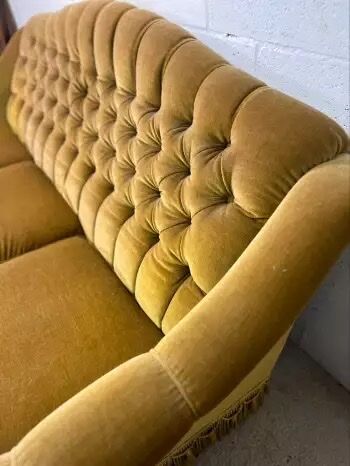 Vintage ochre yellow sofa