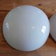 2 white opaline ceiling globes