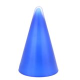 Lampe conique TeePee en verre bleu Sce, années 80