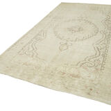 Handwoven unique anatolian beige carpet 183 cm x 315 cm