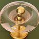 Art Deco bedside lamp in brass and etched glass