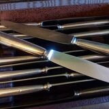 Box 24 silver metal knives, Ravinet Denfert