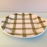 Plat à tarte Moulin des Loups modele Nappe vert / années 50-60
