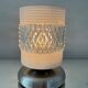 Vintage tactile lamp chrome and molded glass 80s