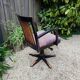 Swivel armchair in solid wood Retro style