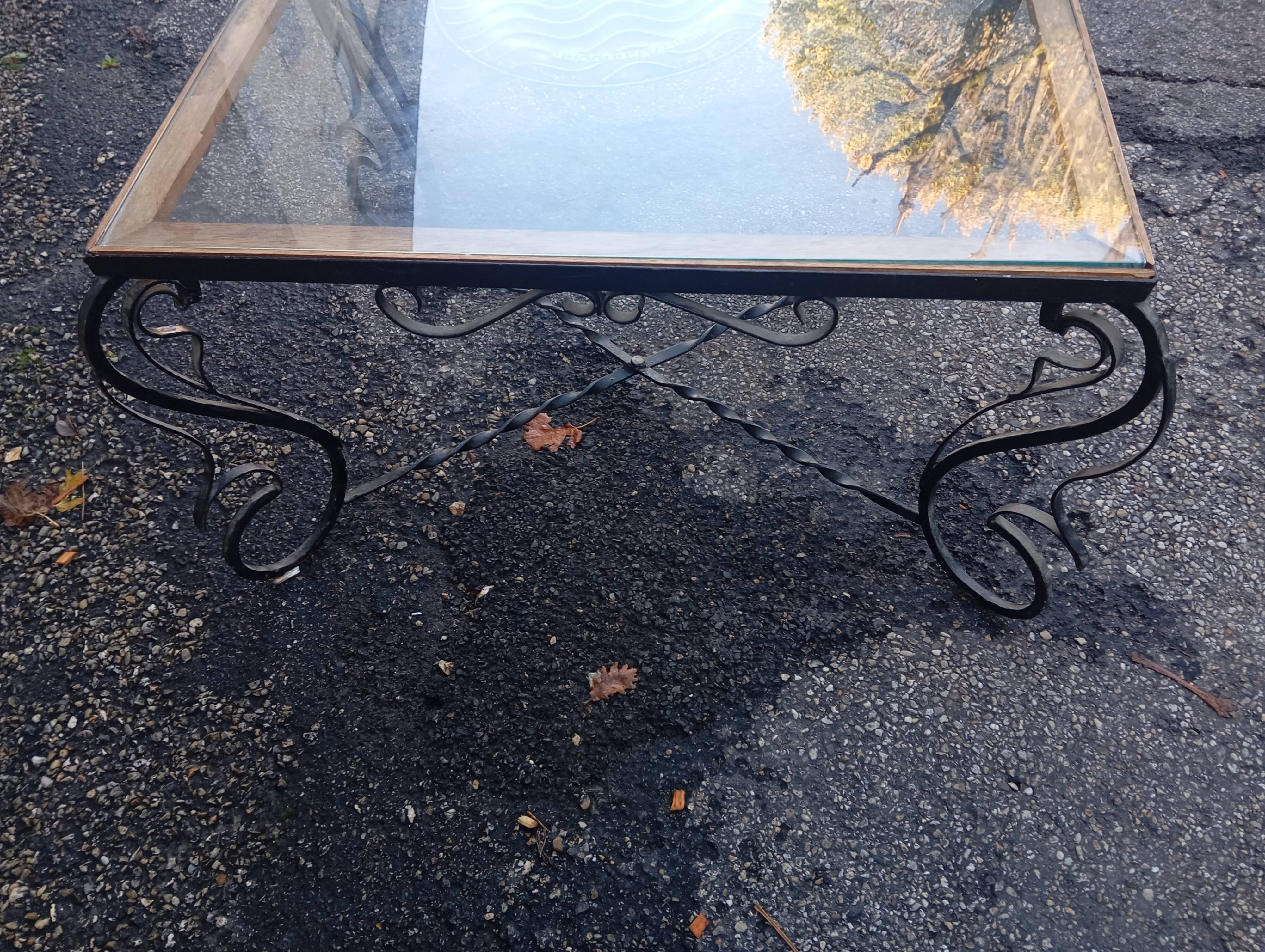 Wrought iron coffee table