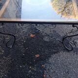 Wrought iron coffee table